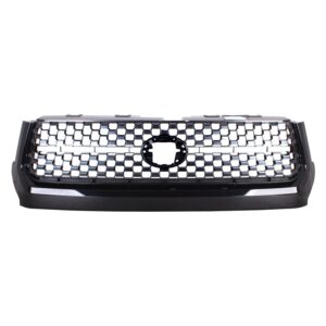 Grille Front Toyota Tundra 2018-2021 Ptm With Black Honey Comb Center , To1200454 - Hunt Parts