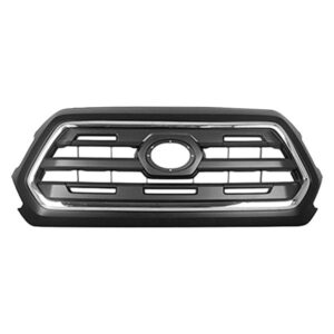 Grille Front Toyota Tacoma 2018-2019 Ptm With All Black Center Sr Model , To1200468 - Hunt Parts