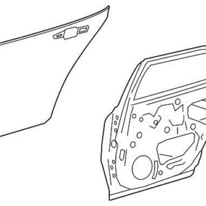 Door Rear Driver Side Toyota Camry Hybrid 2018-2021 Steel Economy Quality , TO1502997U