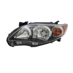 Head Lamp Driver Side Toyota Corolla Sedan 2011-2013 Us Built Black Bezel S/Srx Capa , To2502204C - Hunt Parts