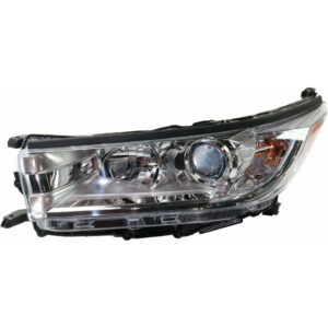 Head Lamp Driver Side Toyota Highlander 2017-2019 With Smoked Chrome With Chrome Bezel Without Led Drl Le/Le Plus/Xle Model Capa , To2502251C - Hunt Parts