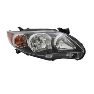 Head Lamp Passenger Side Toyota Corolla Sedan 2011-2013 Us Built Black Bezel S/Srx Capa , To2503204C - Hunt Parts
