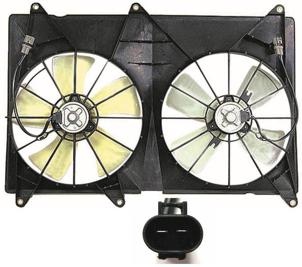 Cooling Fan Assembly Toyota Highlander 2001-2003 4Cyl Without Towing Pkg , TO3120102