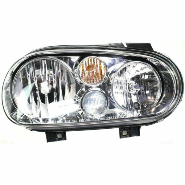 Head Lamp Passenger Side Volkswagen Golf 1999-2001 With Fog (Chrome Bezel) High Quality , VW2503114 - Image 5