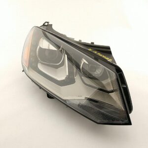 Head Lamp Passenger Side Volkswagen Touareg 2011-2014 Hid Black Bezel With Chrome Trim Insert High Quality , VW2519113